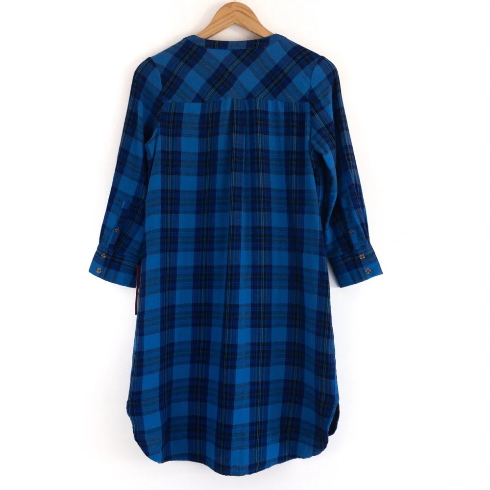 Merona • Blue Plaid Shirt Dress - Picture 2 of 10